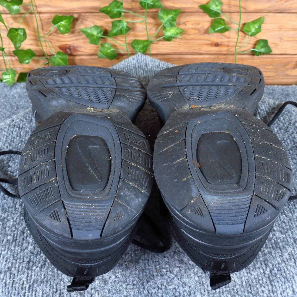 Nike Air Monarch‎ IV Mens Training Shoes Size 11.5 Cross Training Black Leather